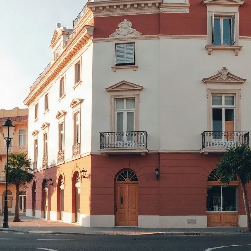 Fachada de estilo europeo sobre la Avenida Roosevelt en Punta del Este